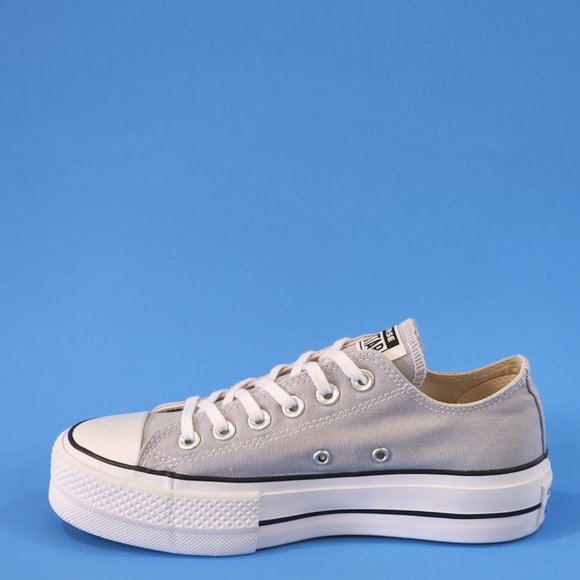 Converse CTAS Lift Ox Wolf Grey/White/Black Platform Sneakers 566757C NWT - Picture 3 of 6